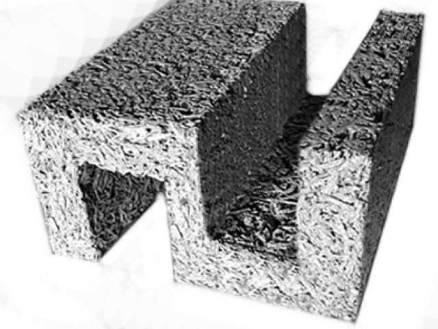 Арбоізоліт для стін у формі S