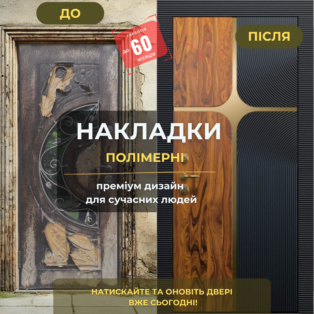 Металеві броньовані двері та накладки